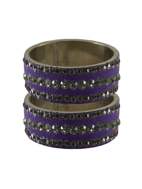 purple stone stud brass bangle - 18775452 - Very Small Image - 1