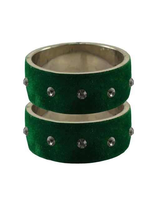 green stone stud brass bangle - 18775490 - Very Small Image - 1