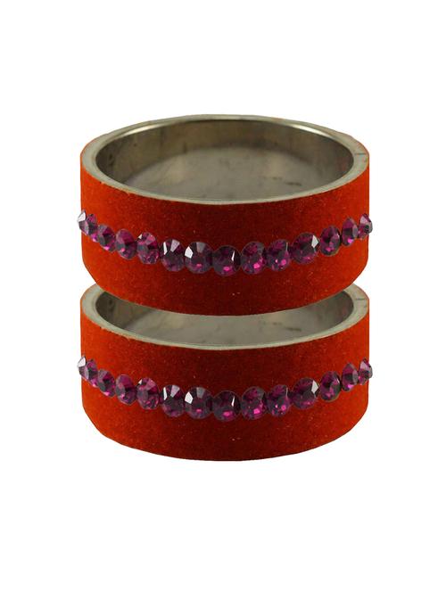 orange stone stud brass bangle - 18775526 - Very Small Image - 1