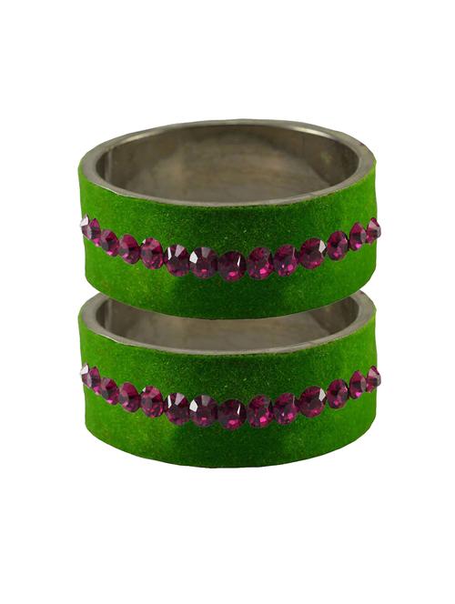 green stone stud brass bangle - 18775535 - Very Small Image - 1
