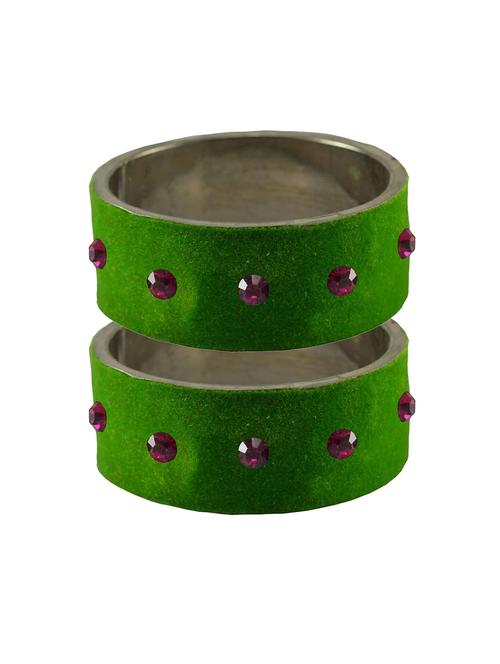 green stone stud brass bangle - 18775615 - Very Small Image - 1