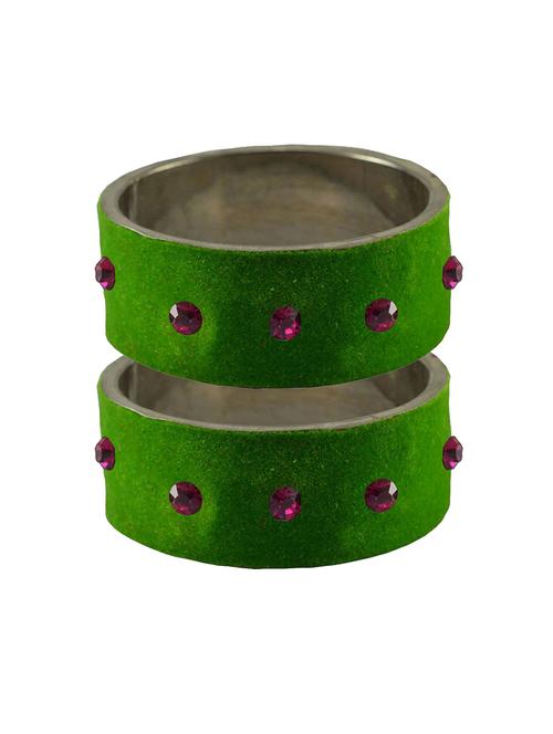 green stone stud brass bangle - 18775616 - Very Small Image - 1