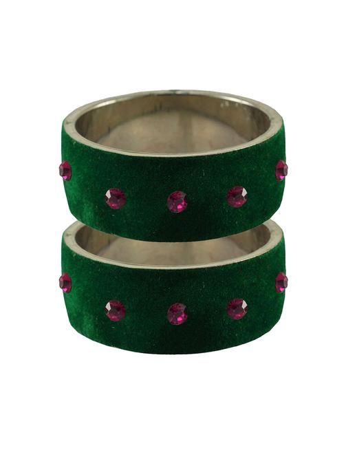 green stone stud brass bangle - 18775621 - Very Small Image - 1