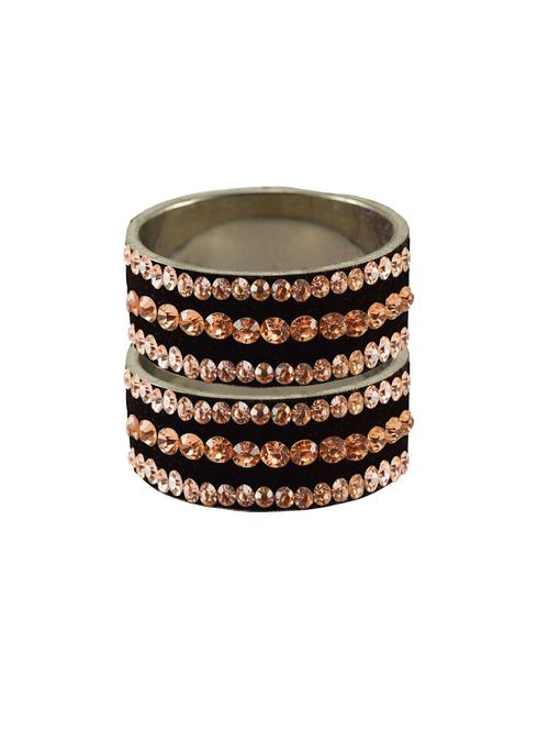 stone studded brass bangle - 18775740 - Very Small Image - 1