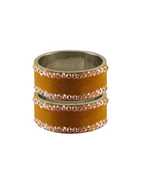 stone studded brass bangle - 18775773 - Very Small Image - 1