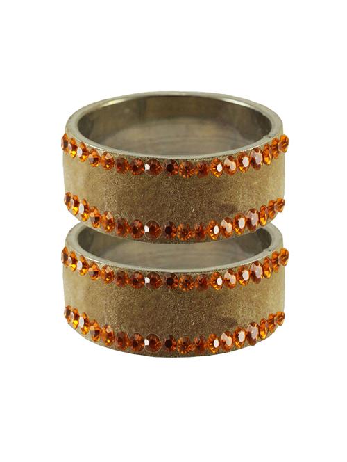 stone studded brass bangle - 18775795 - Very Small Image - 1