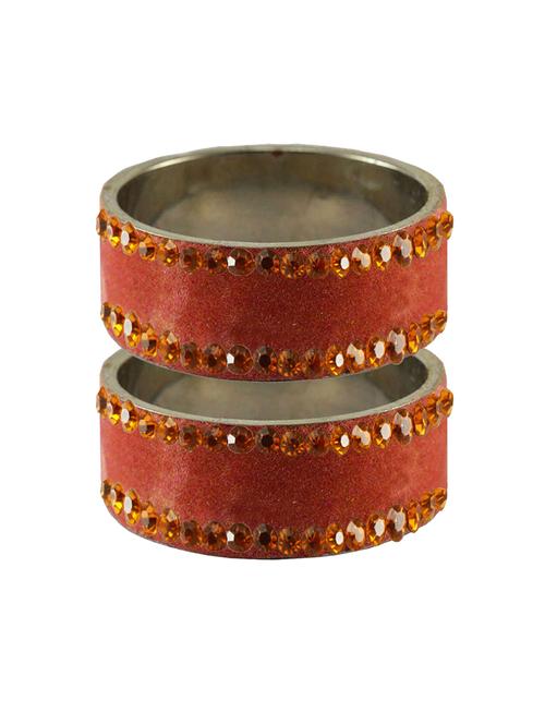 stone studded brass bangle - 18775814 - Very Small Image - 1