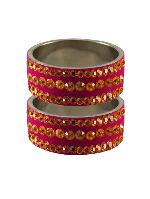 stone studded brass bangle - 18775815 - Very Small Image - 1