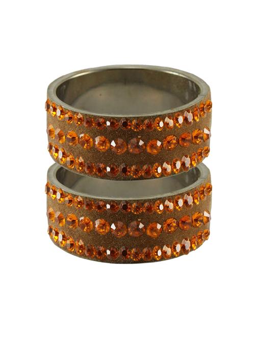 stone studded brass bangle - 18775819 - Very Small Image - 1