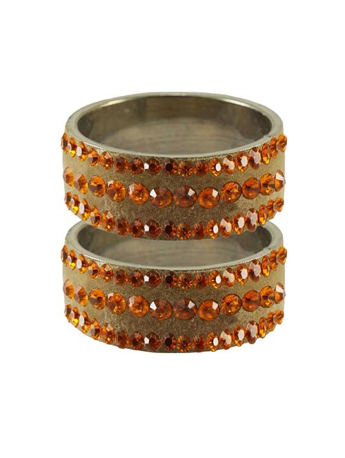 stone studded brass bangle - 18775822 - Very Small Image - 1