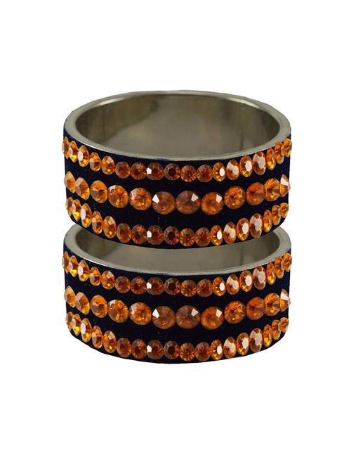 stone studded brass bangle - 18775824 - Very Small Image - 1
