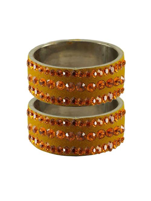 stone studded brass bangle - 18775838 - Very Small Image - 1