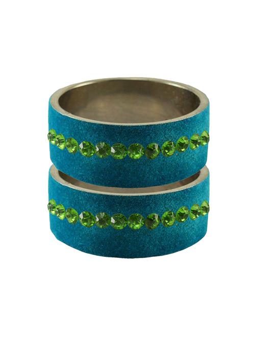 firozi stone stud brass bangle - 18776096 - Very Small Image - 1