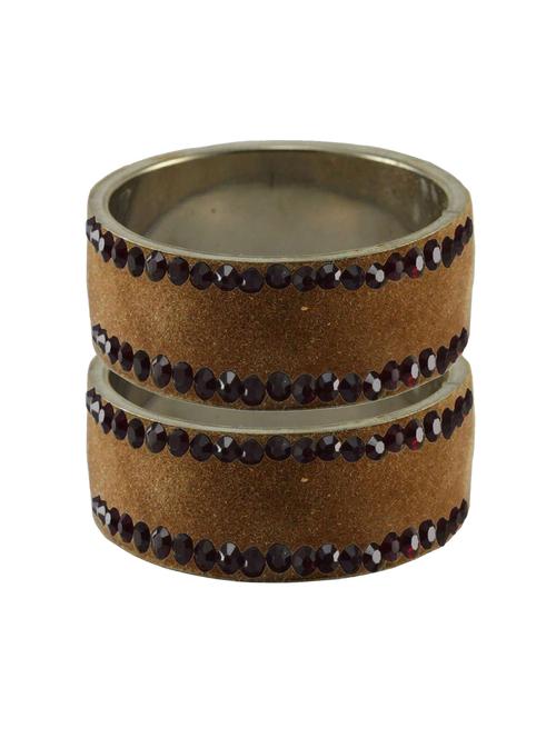stone studded brass bangle - 18776493 - Very Small Image - 1