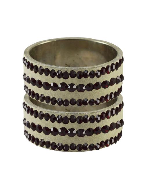 stone studded brass bangle - 18776517 - Very Small Image - 1