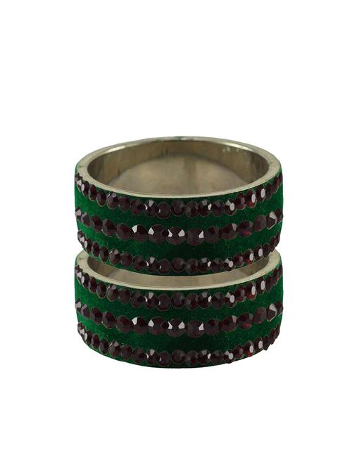 stone studded brass bangle - 18776535 - Very Small Image - 1