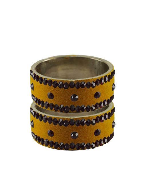 stone studded brass bangle - 18776565 - Very Small Image - 1