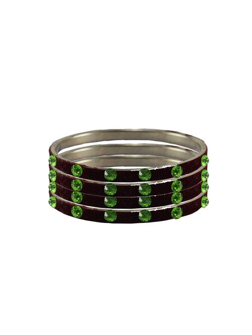 stone studded brass bangle - 18776599 - Very Small Image - 1