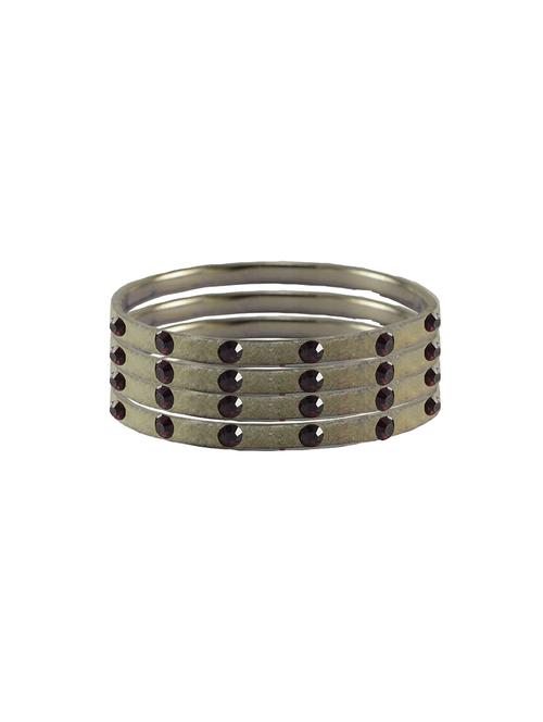 stone studded brass bangle - 18776651 - Very Small Image - 1