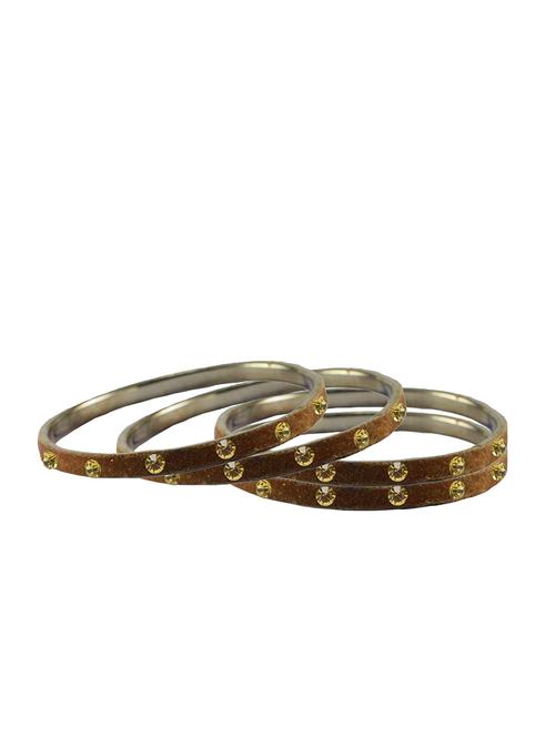 stone studded brass bangle - 18776681 - Very Small Image - 1