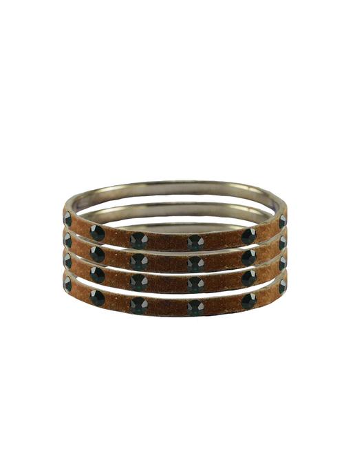 stone studded brass bangle - 18776708 - Very Small Image - 1