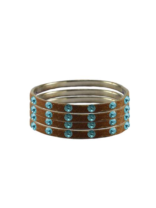 stone studded brass bangle - 18776735 - Very Small Image - 1