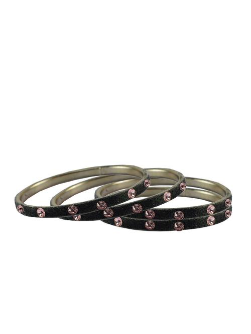 stone studded brass bangle - 18776809 - Very Small Image - 1