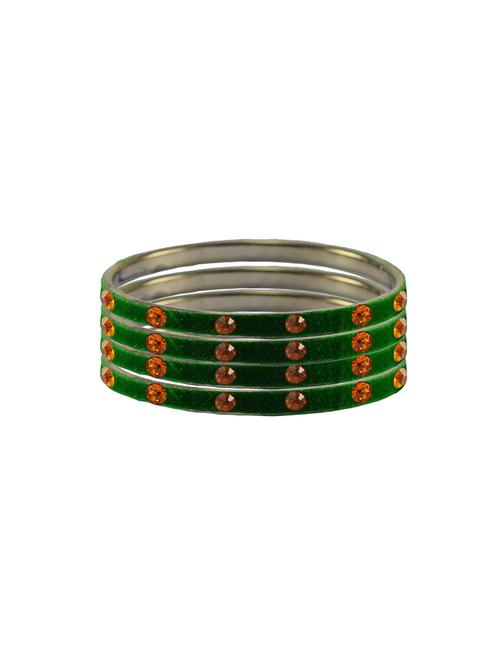 stone studded brass bangle - 18776825 - Very Small Image - 1