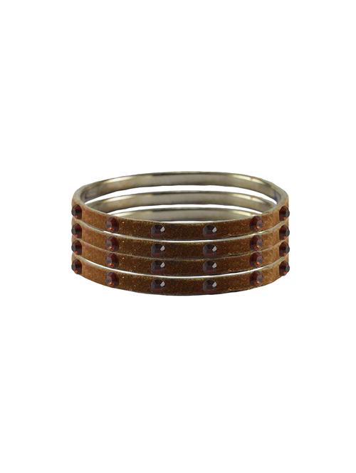 stone studded brass bangle - 18776951 - Very Small Image - 1