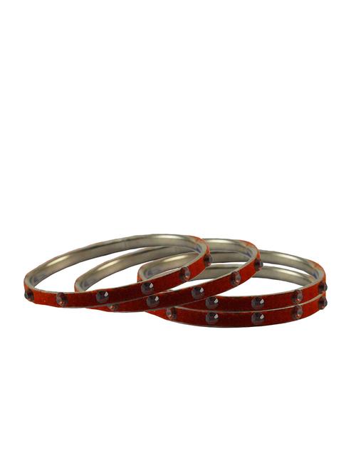 stone studded brass bangle - 18776952 - Very Small Image - 1