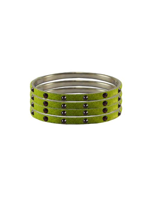stone studded brass bangle - 18776989 - Very Small Image - 1