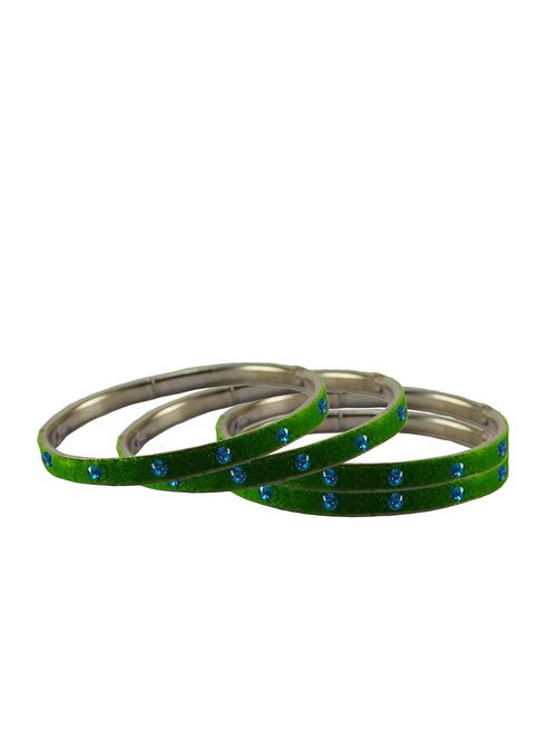 stone studded brass bangle - 18777007 - Very Small Image - 1