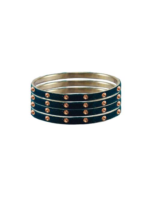 stone studded brass bangle - 18777046 - Very Small Image - 1