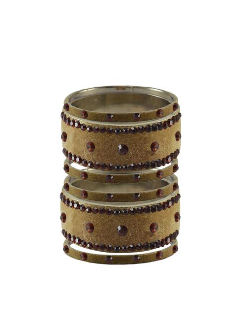 stone studded brass bangle - 18777062 - Very Small Image - 1