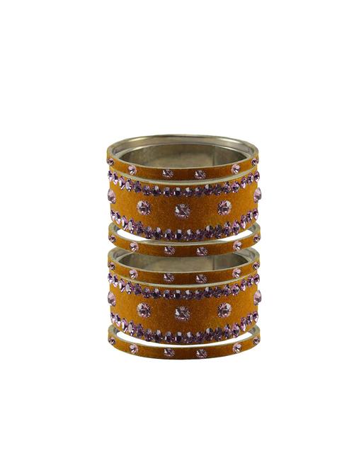 stone studded brass bangle - 18777105 - Very Small Image - 1