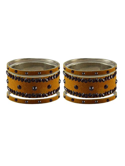 stone studded brass bangle - 18777159 - Very Small Image - 1