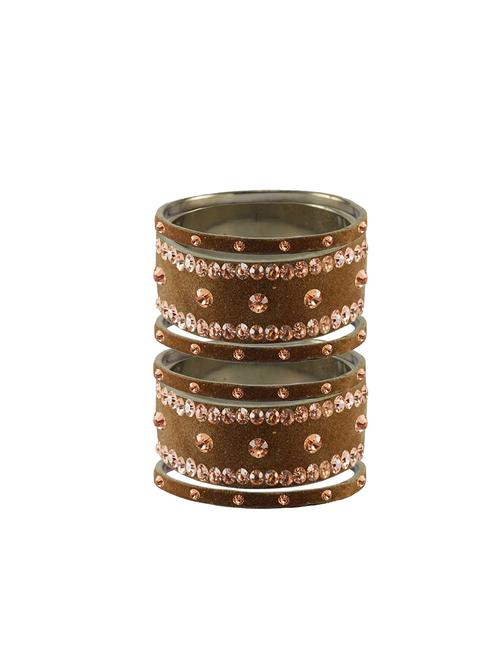 stone studded brass bangle - 18777166 - Very Small Image - 1
