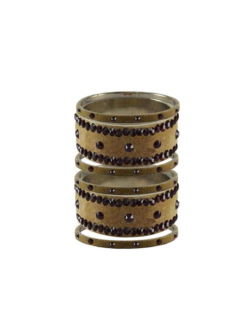 stone studded brass bangle - 18777223 - Very Small Image - 1