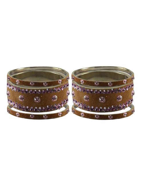 stone studded brass bangle - 18777247 - Very Small Image - 1