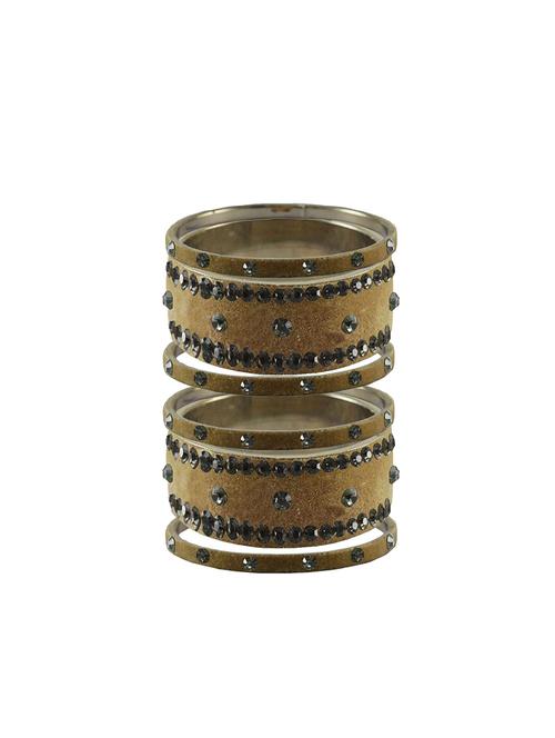 stone stud brass bangle - 18777400 - Very Small Image - 1