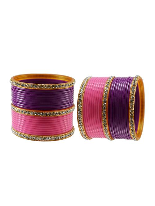 multi colored stone studded bangle - 18778414 - Very Small Image - 1
