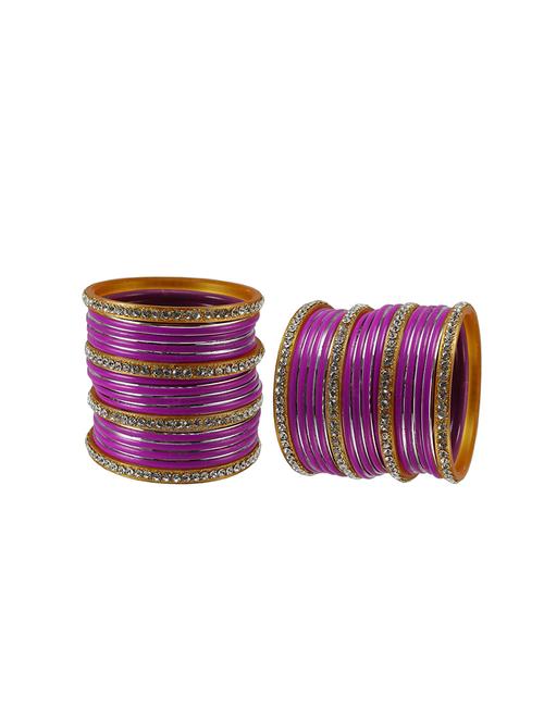 stone studded brass bangles - 18778535 - Very Small Image - 1