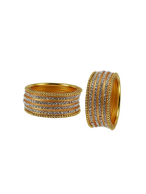 stone studded brass bangles - 18778572 - Very Small Image - 1