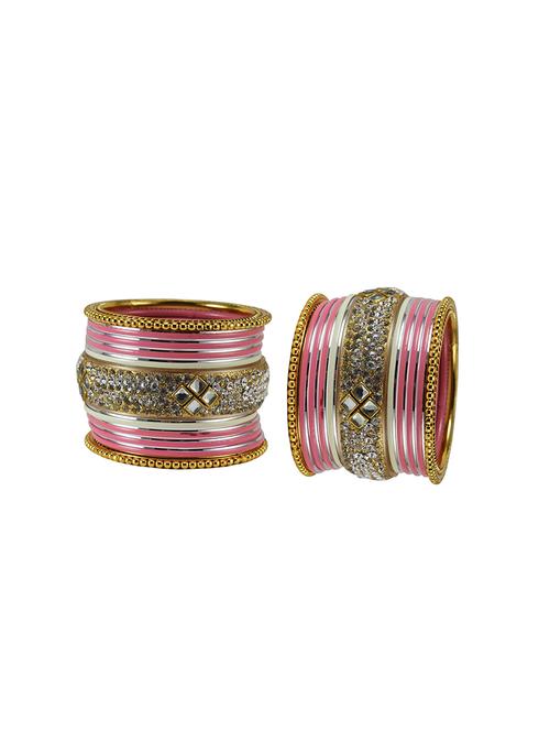 stone studded brass bangles - 18778577 - Very Small Image - 1