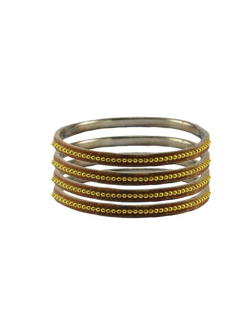 stone studded brass bangles - 18778780 - Very Small Image - 1