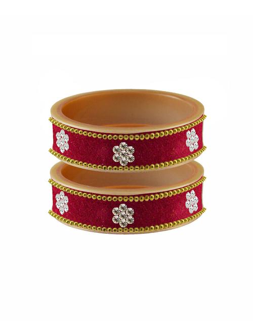 stone studded brass bangle - 18778853 - Very Small Image - 1