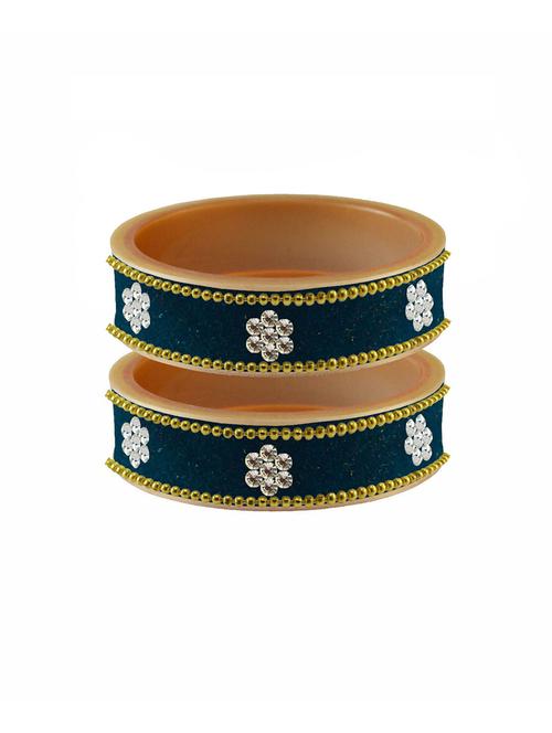 stone studded brass bangle - 18778862 - Very Small Image - 1