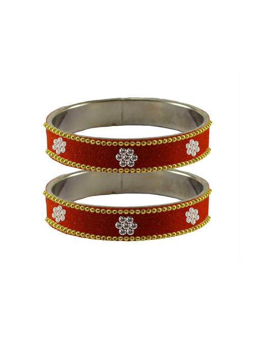 stone studded brass bangle - 18778905 - Very Small Image - 1