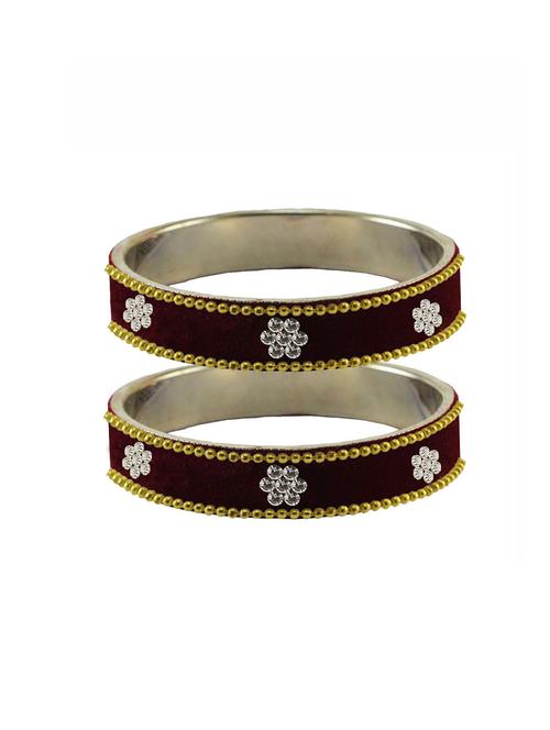 stone studded brass bangle - 18778908 - Very Small Image - 1