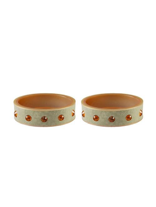 stone studded brass bangle - 18778915 - Very Small Image - 1